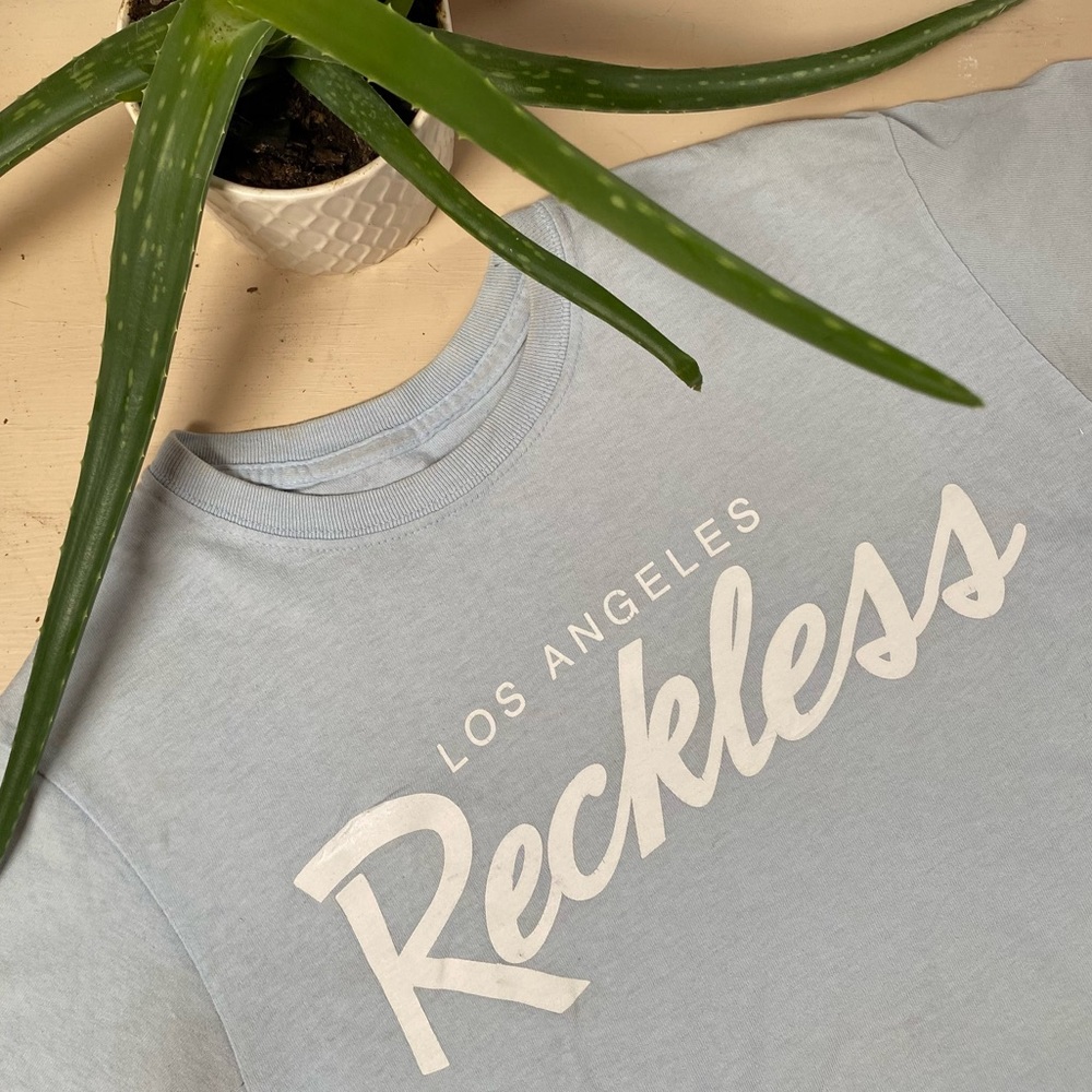 Light blue Los Angeles “Reckless” tee small